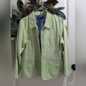 Y2K Vintage Denim & Co XL Mint Embroidered Jacket EUC